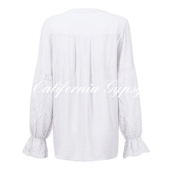 Boho Chic Eyelet Blouse - Picture 9 of 14